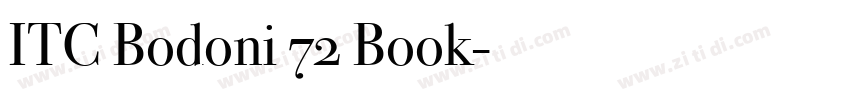ITC Bodoni 72 Book字体转换 ITC Bodoni 72 Book字体转换